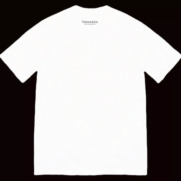 Supreme x Tiffany & Co Box Logo Tee White Size Small FW21 New - Picture 3 of 6